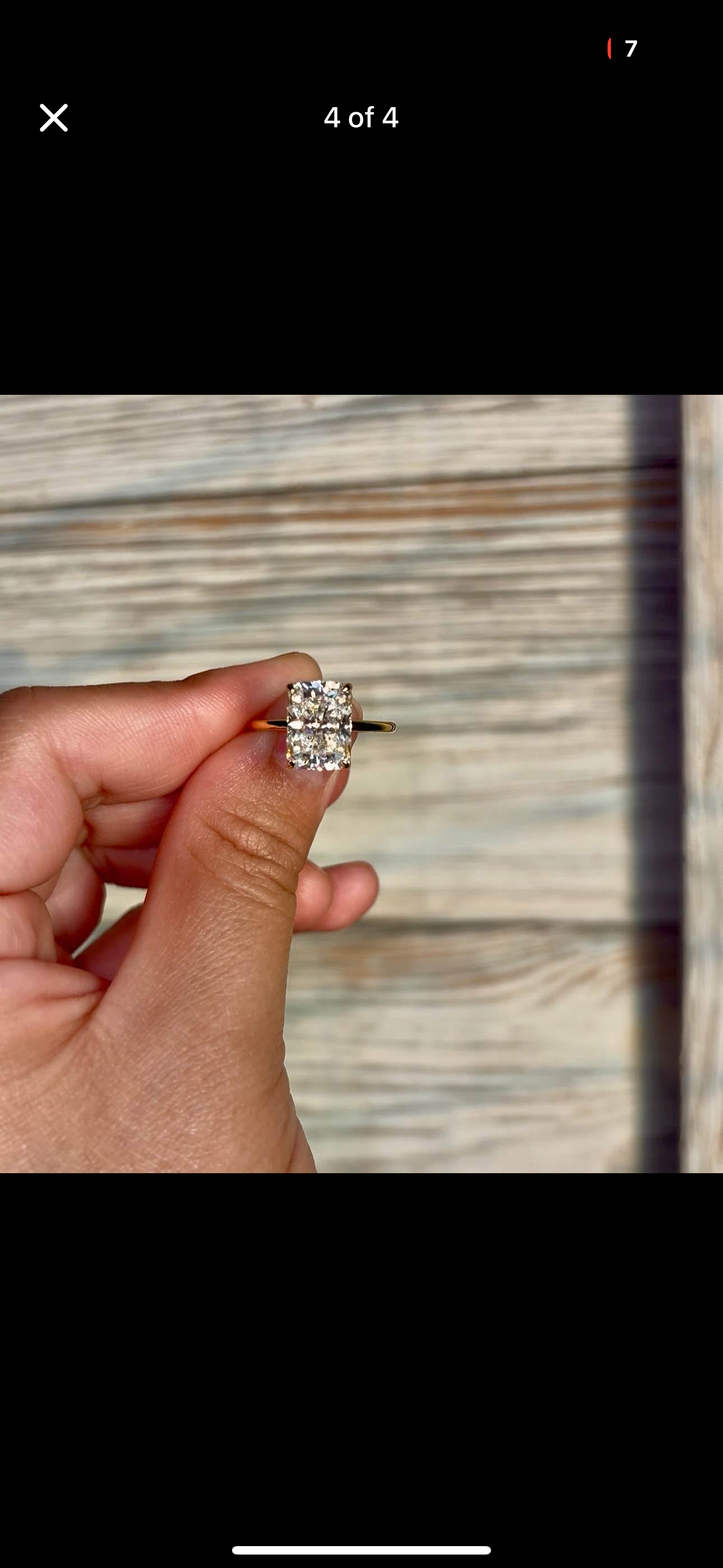 4.5 carat radiant cut wedding set