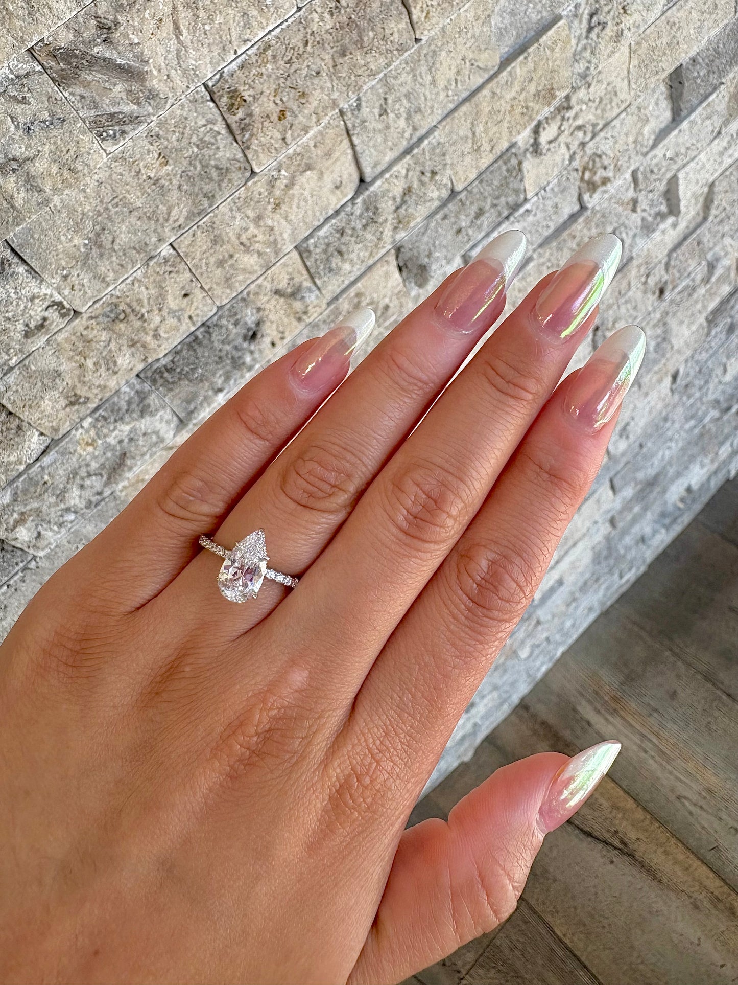 3.0 carat pear cut