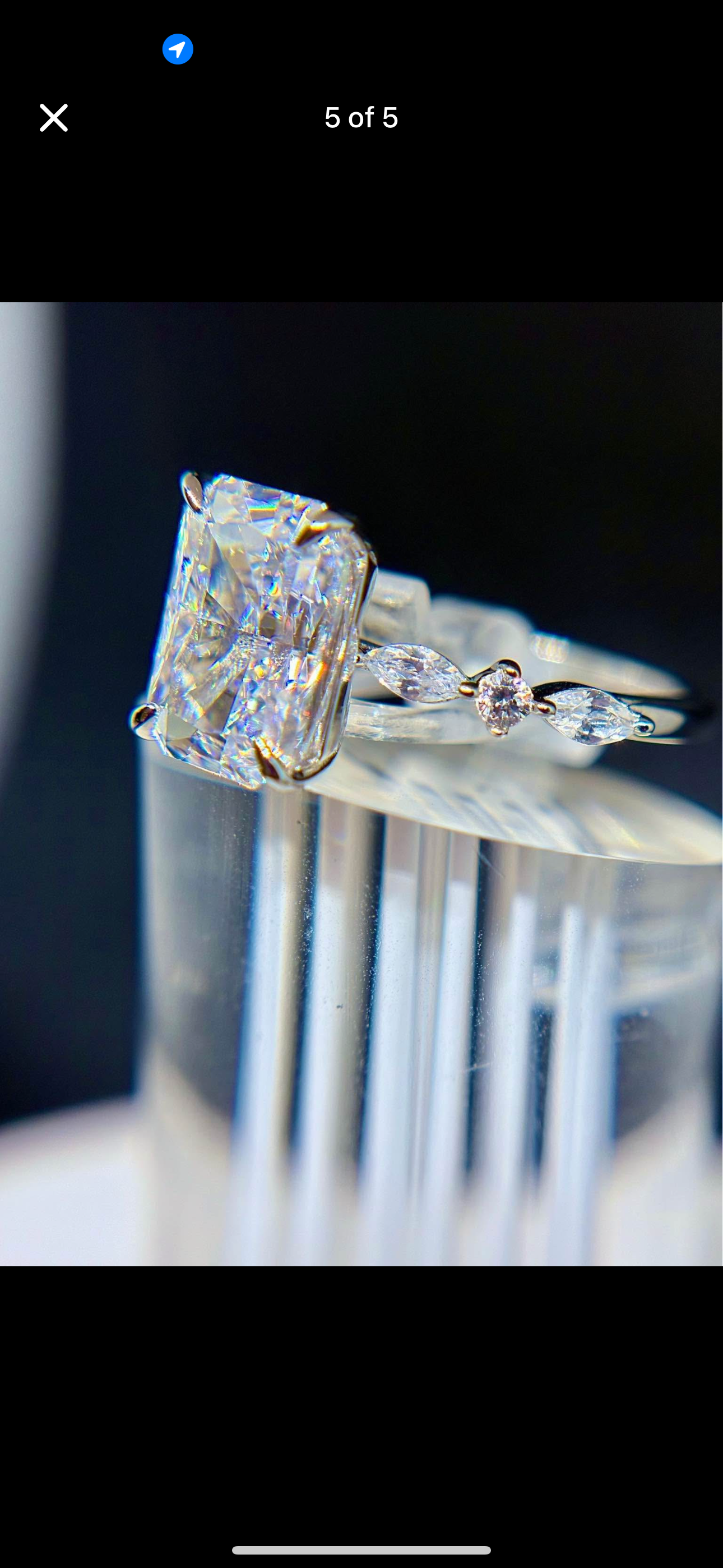 3.5ct carat radiant cut ring