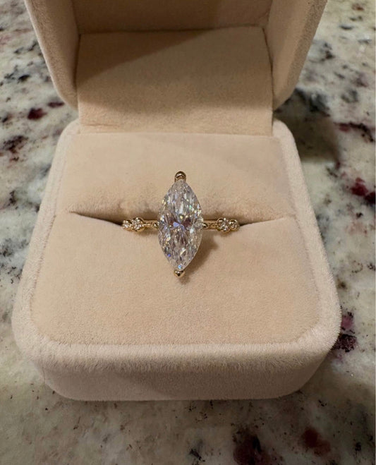3.0ct marquise vintage inspired ring