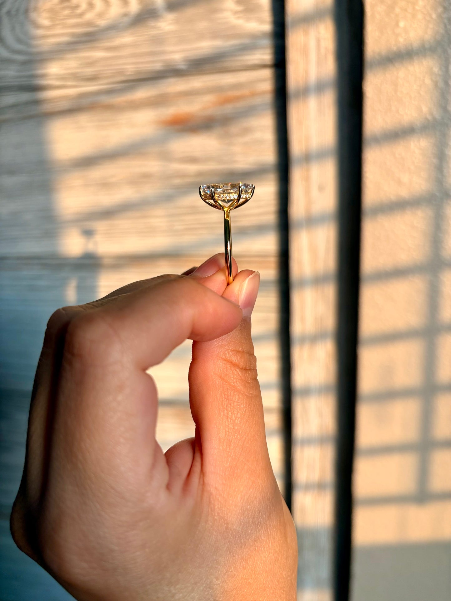 4.5 carat moissanite radiant cut wedding set