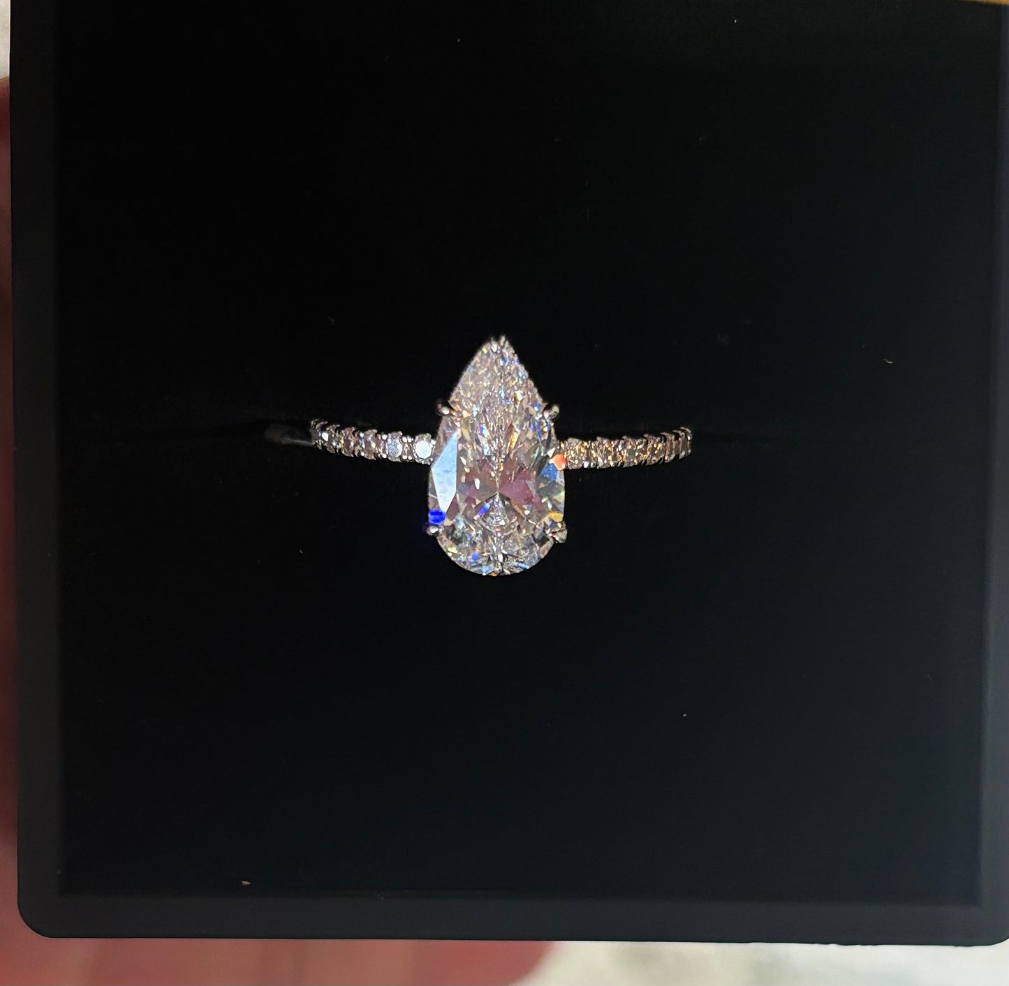 3.0 carat pear cut