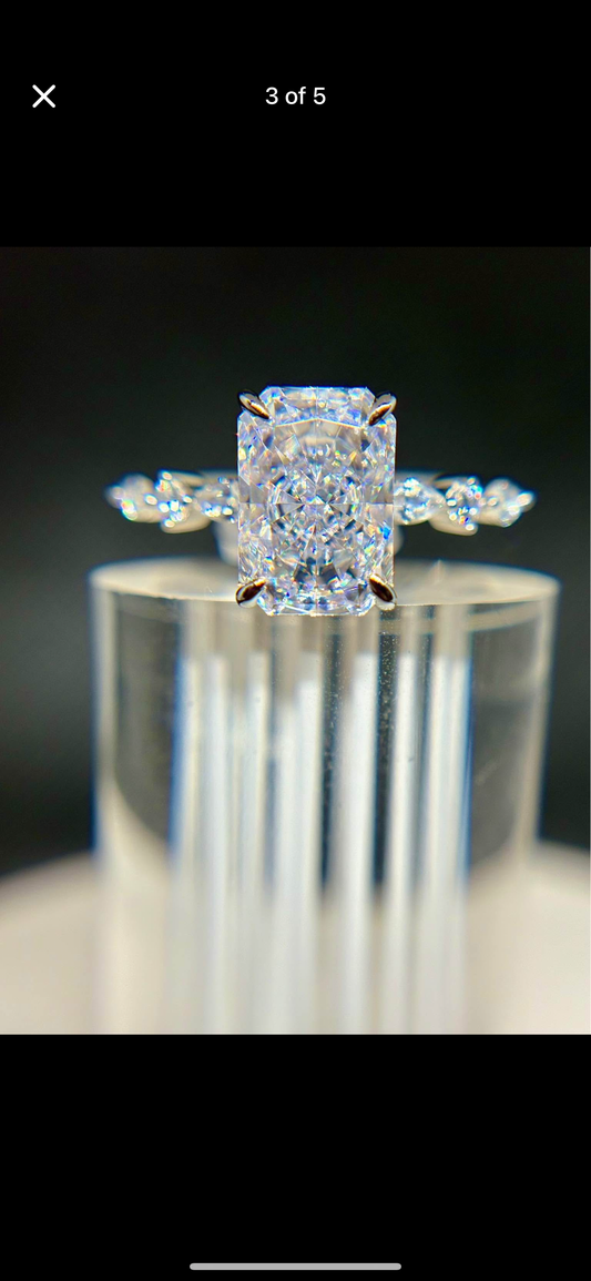 3.5ct carat radiant cut ring