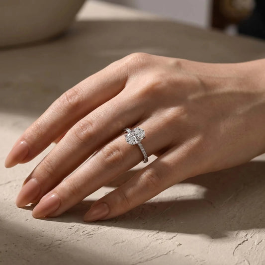2.5ct oval cut engagement ring