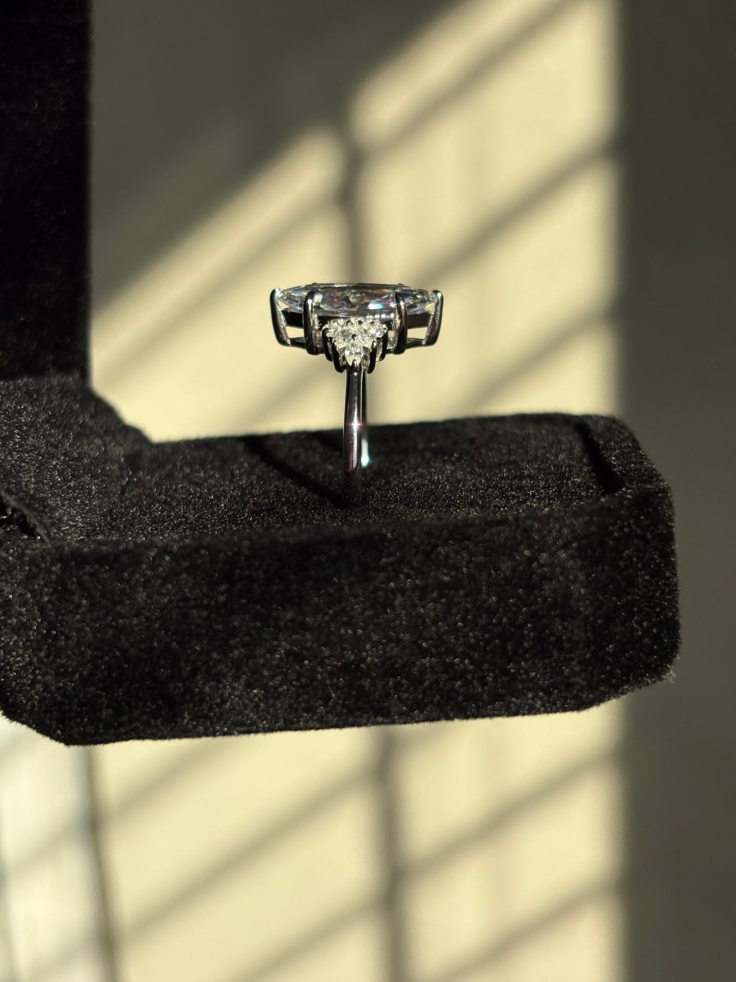 3.0 carat Marquise cut with side stones